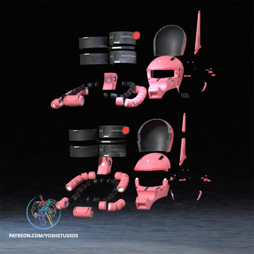 Zaku Helmet 3D Printer File STL - Image 6