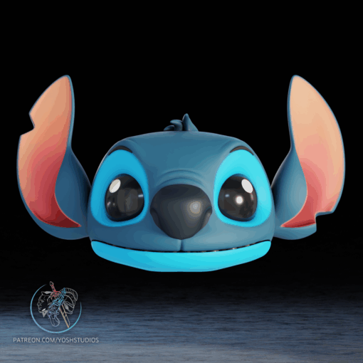 Blue Alien Dog Mask 3D Printer STl File - Image 4