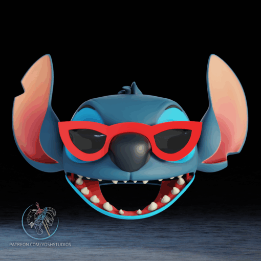 Blue Alien Dog Mask 3D Printer STl File - Image 5