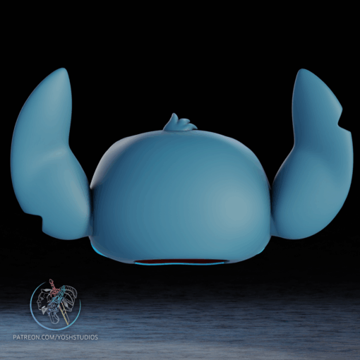 Blue Alien Dog Mask 3D Printer STl File - Image 10