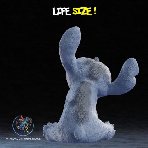Life-Size Movie Blue Alien Dog 3D Printer File STL - Image 6