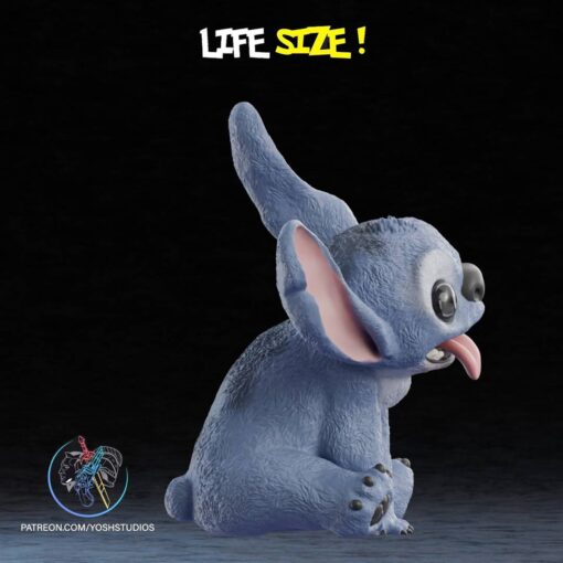 Life-Size Movie Blue Alien Dog 3D Printer File STL - Image 5