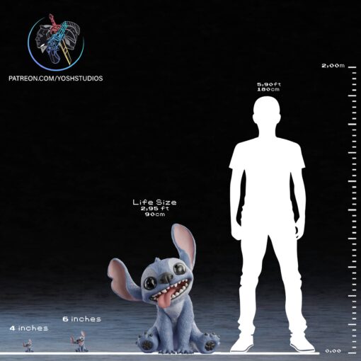 Life-Size Movie Blue Alien Dog 3D Printer File STL - Image 3