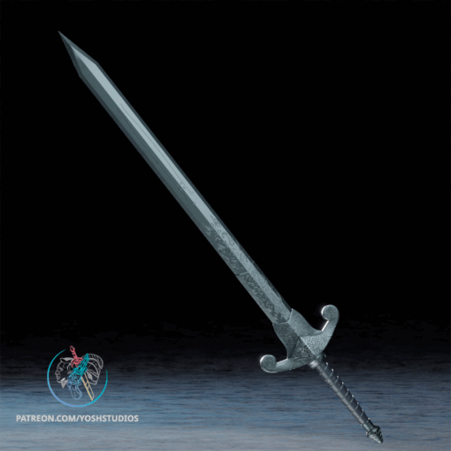 Oblivion Silver Sword 3D Printer File STL