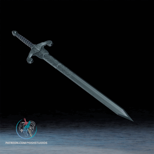 Oblivion Silver Sword 3D Printer File STL - Image 2