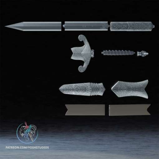 Oblivion Silver Sword 3D Printer File STL - Image 9