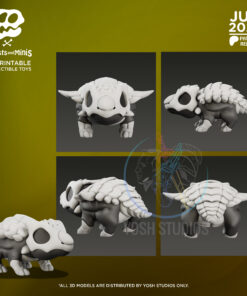 Alternative view of Silvisaur Mini 3D Printer STL File