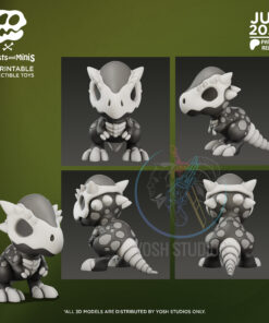 Alternative view of Paquicefalossaur Mini 3D Printer STL File