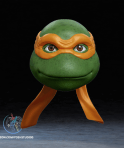 Orange Turtle Helmet 3D Printer File STL