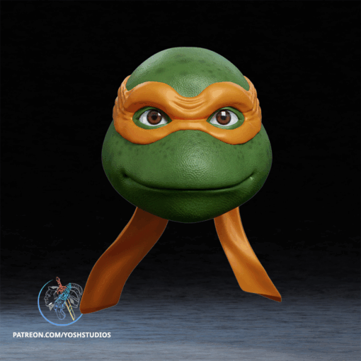 Orange Turtle Helmet 3D Printer File STL