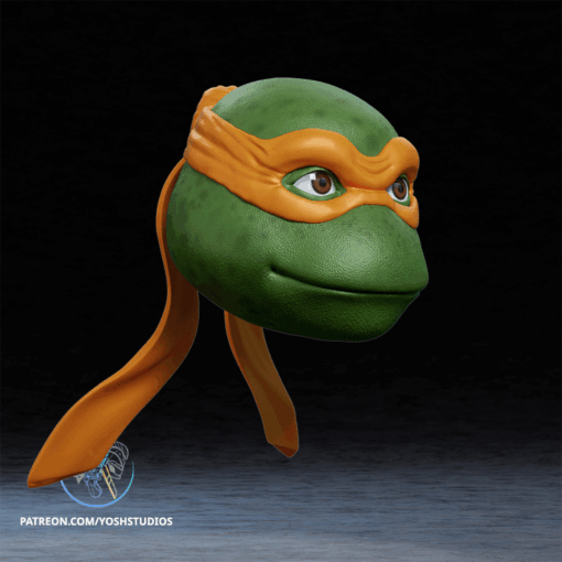 Orange Turtle Helmet 3D Printer File STL - Image 2