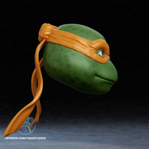 Orange Turtle Helmet 3D Printer File STL - Image 3