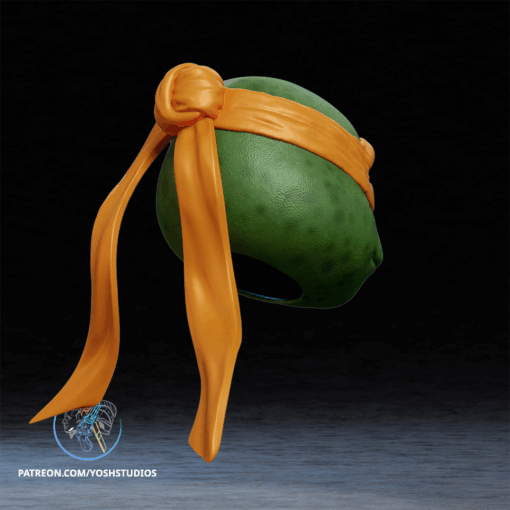 Orange Turtle Helmet 3D Printer File STL - Image 4