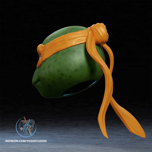 Orange Turtle Helmet 3D Printer File STL - Image 6