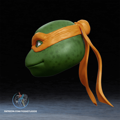 Orange Turtle Helmet 3D Printer File STL - Image 7