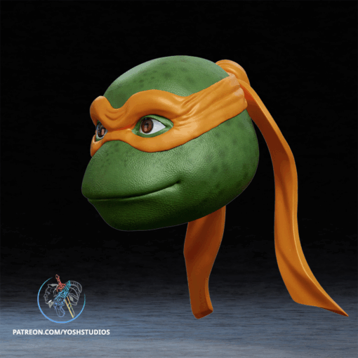 Orange Turtle Helmet 3D Printer File STL - Image 8