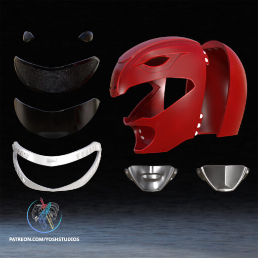 OG Red Helmet 3D Printer File STL - Image 8