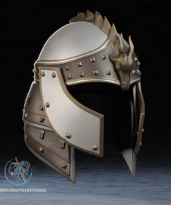 Alternative view of Blades Helmet 3D Printer STL File