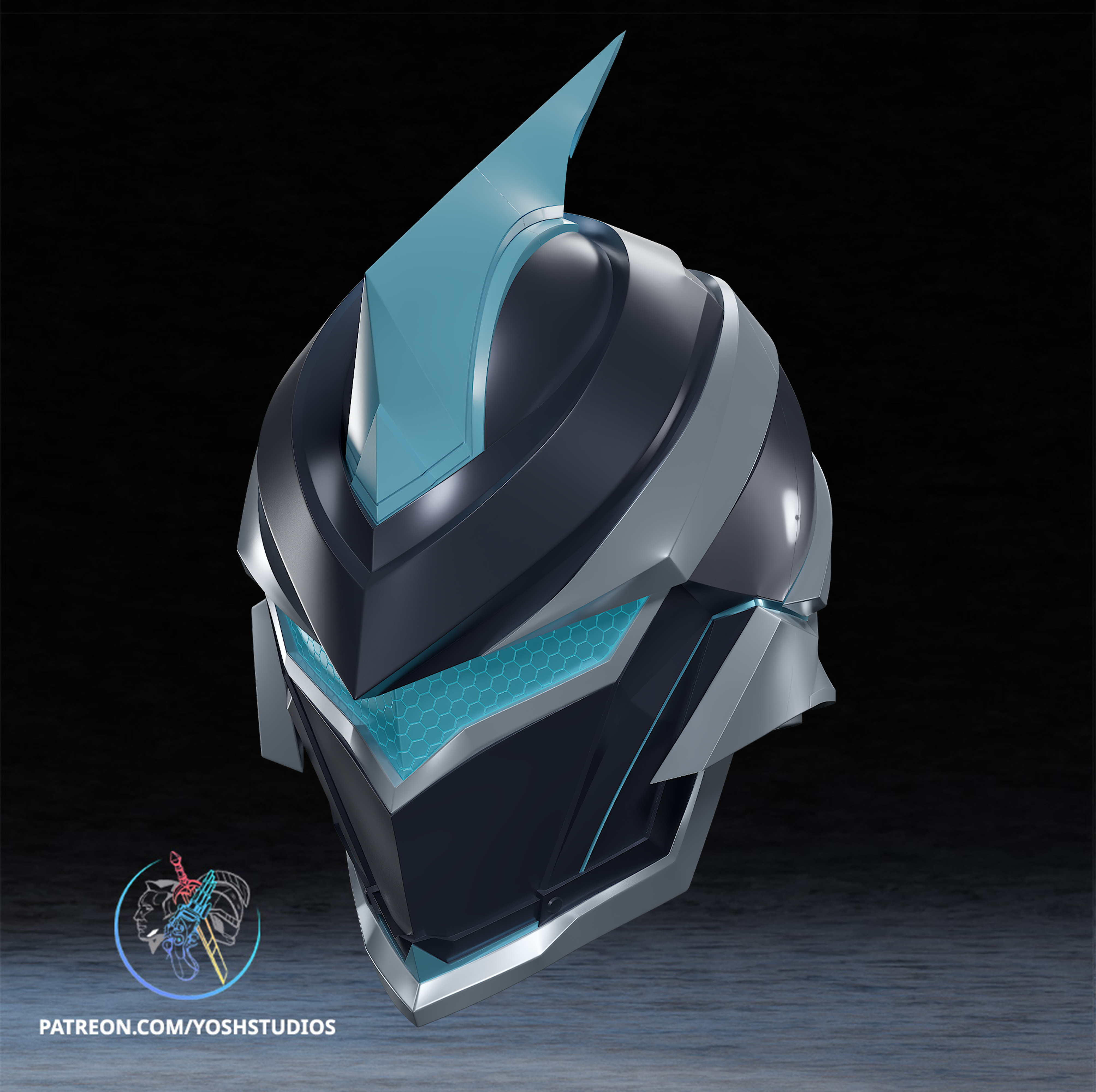 Alternative view of E-Soul Helmet 3D Printer STL File