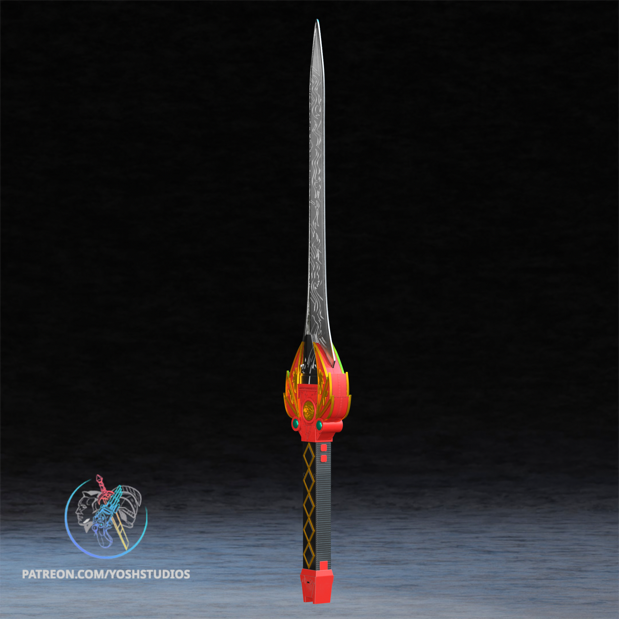 Red Sword 3D Printer STL File - Image 2