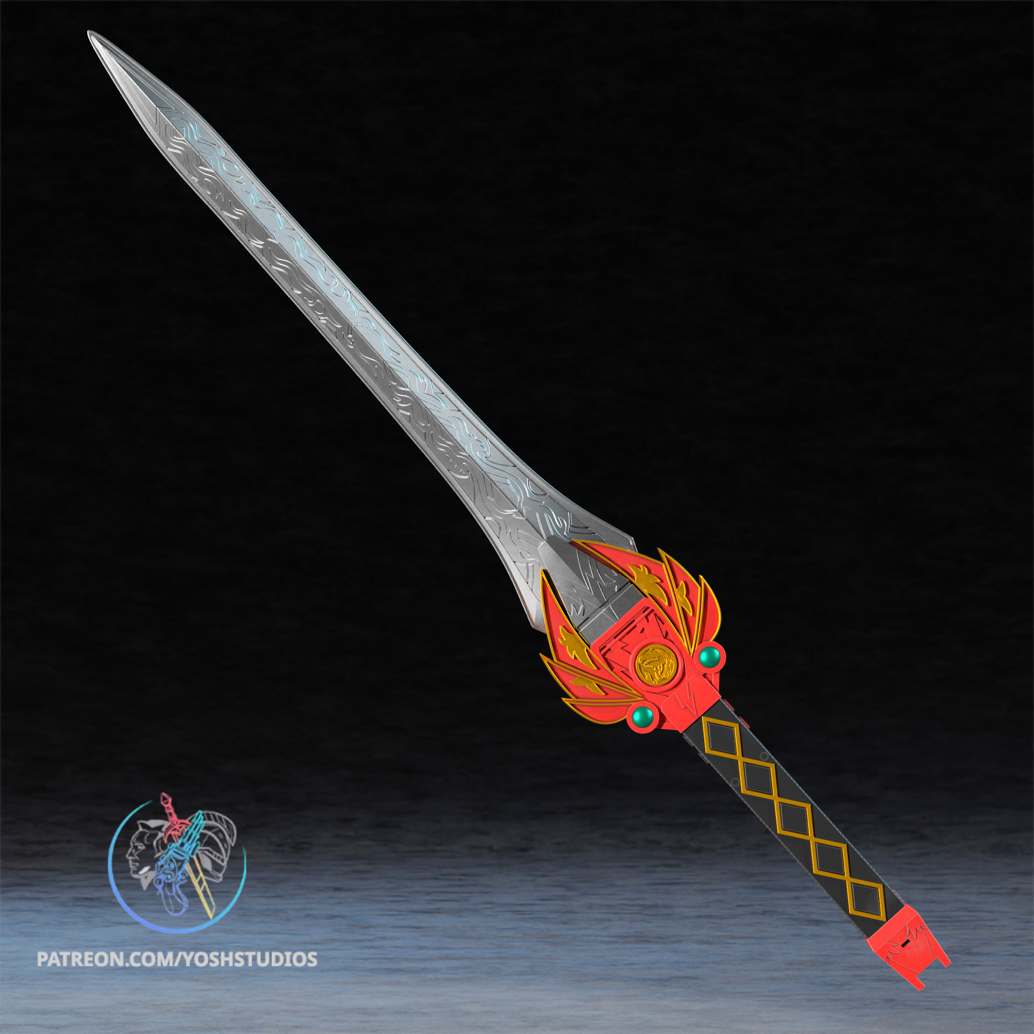 Red Sword 3D Printer STL File - Image 3