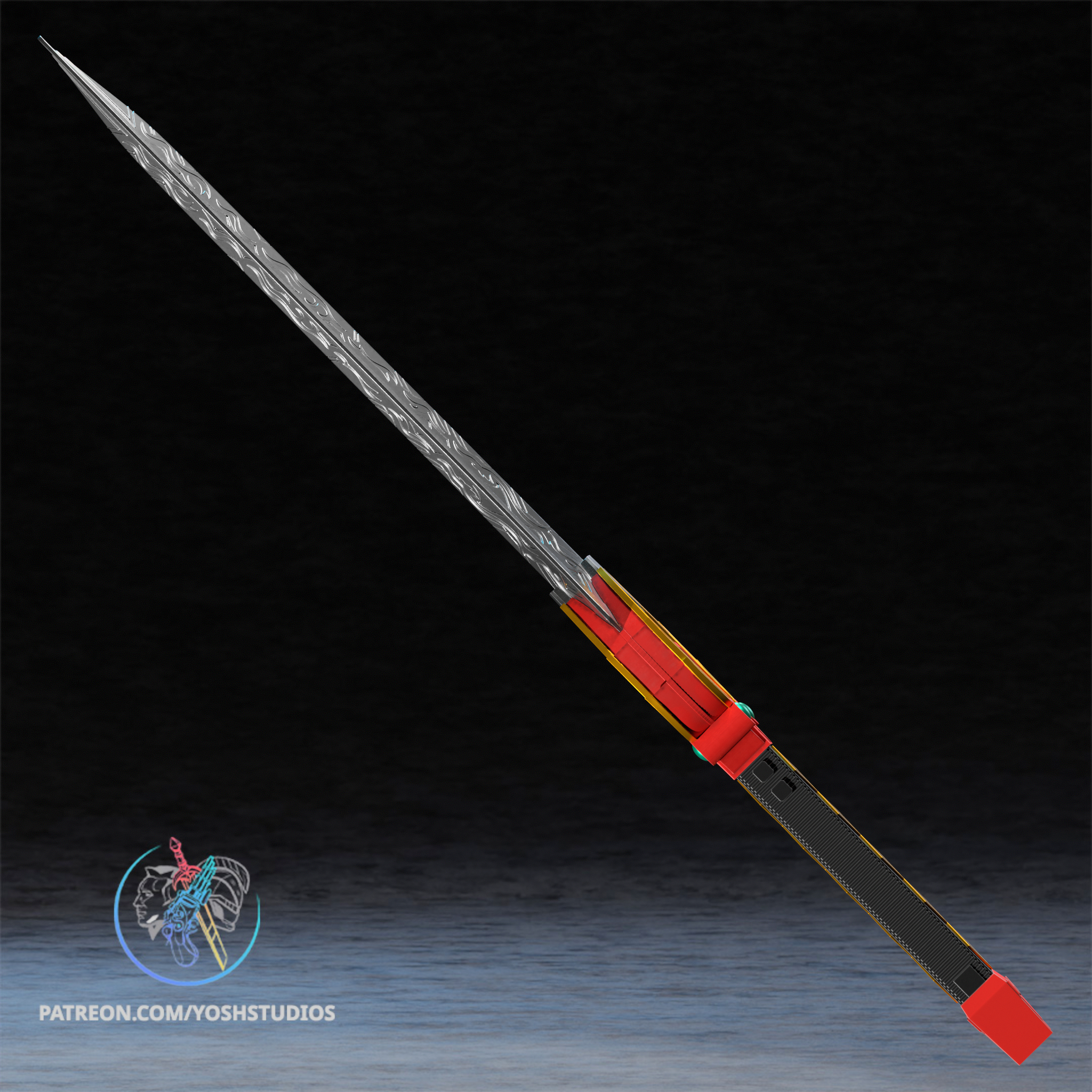 Red Sword 3D Printer STL File - Image 4