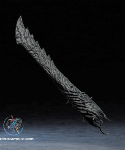 Alternative view of Agent Venom Symbiote Blade 3D Printer STL File