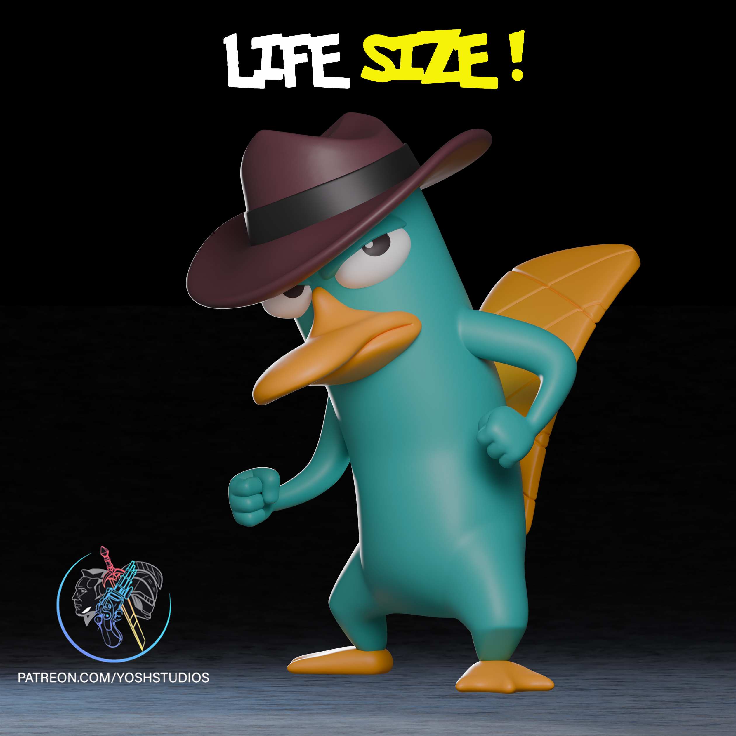 Life Size Fedora Duck 3D Printer STL File