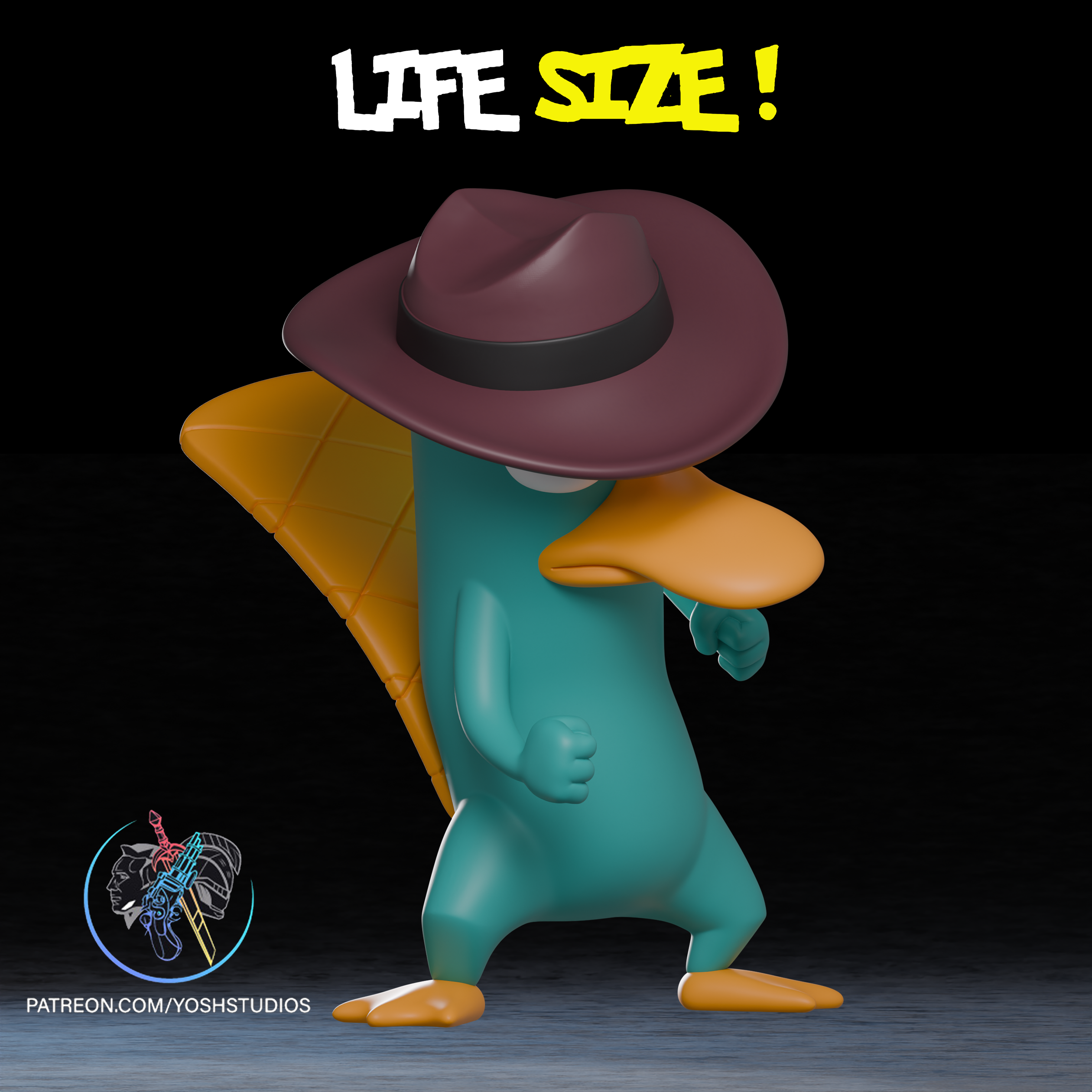 Life Size Fedora Duck 3D Printer STL File - Image 3