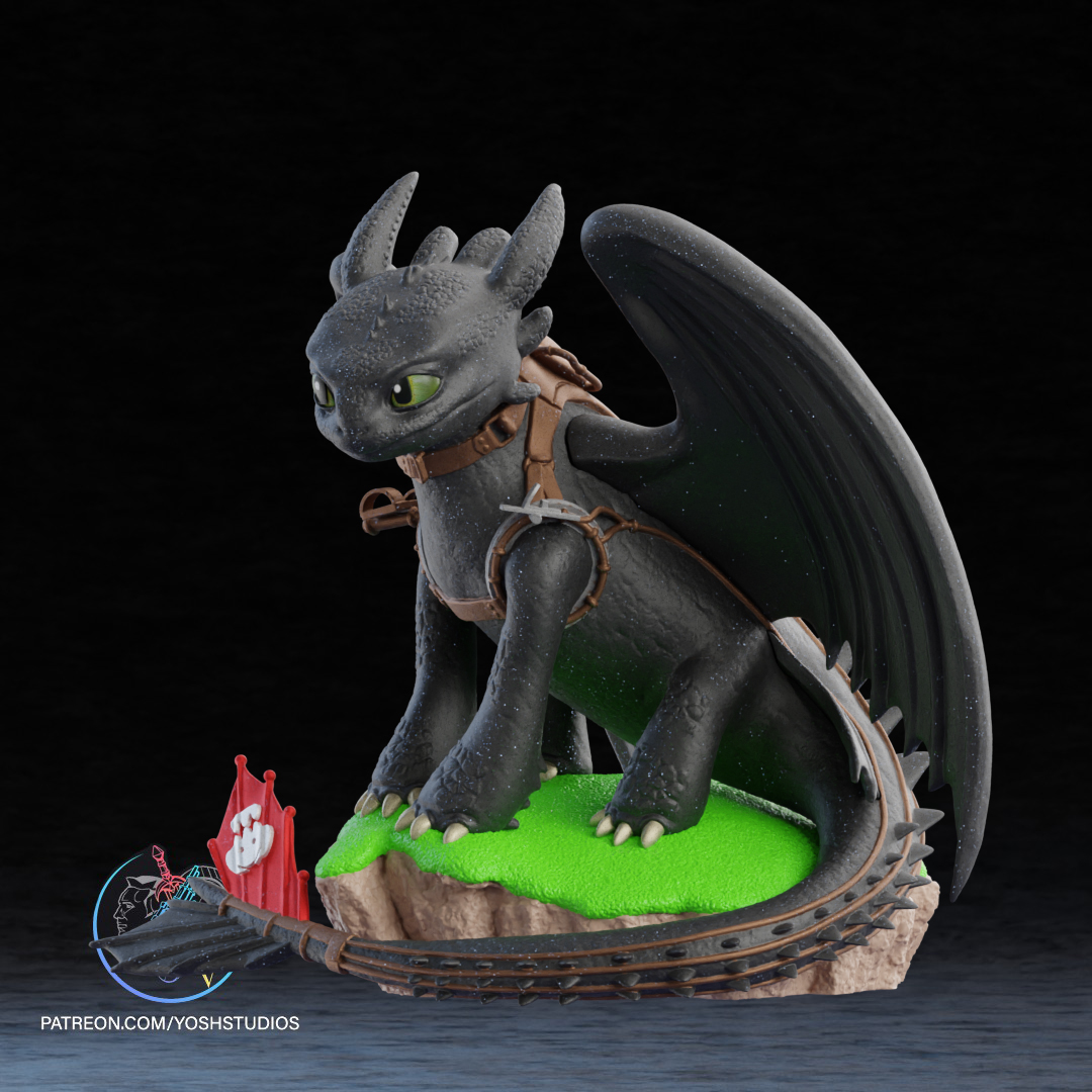 Life Size Toothless 3D Printer STL File - Image 3
