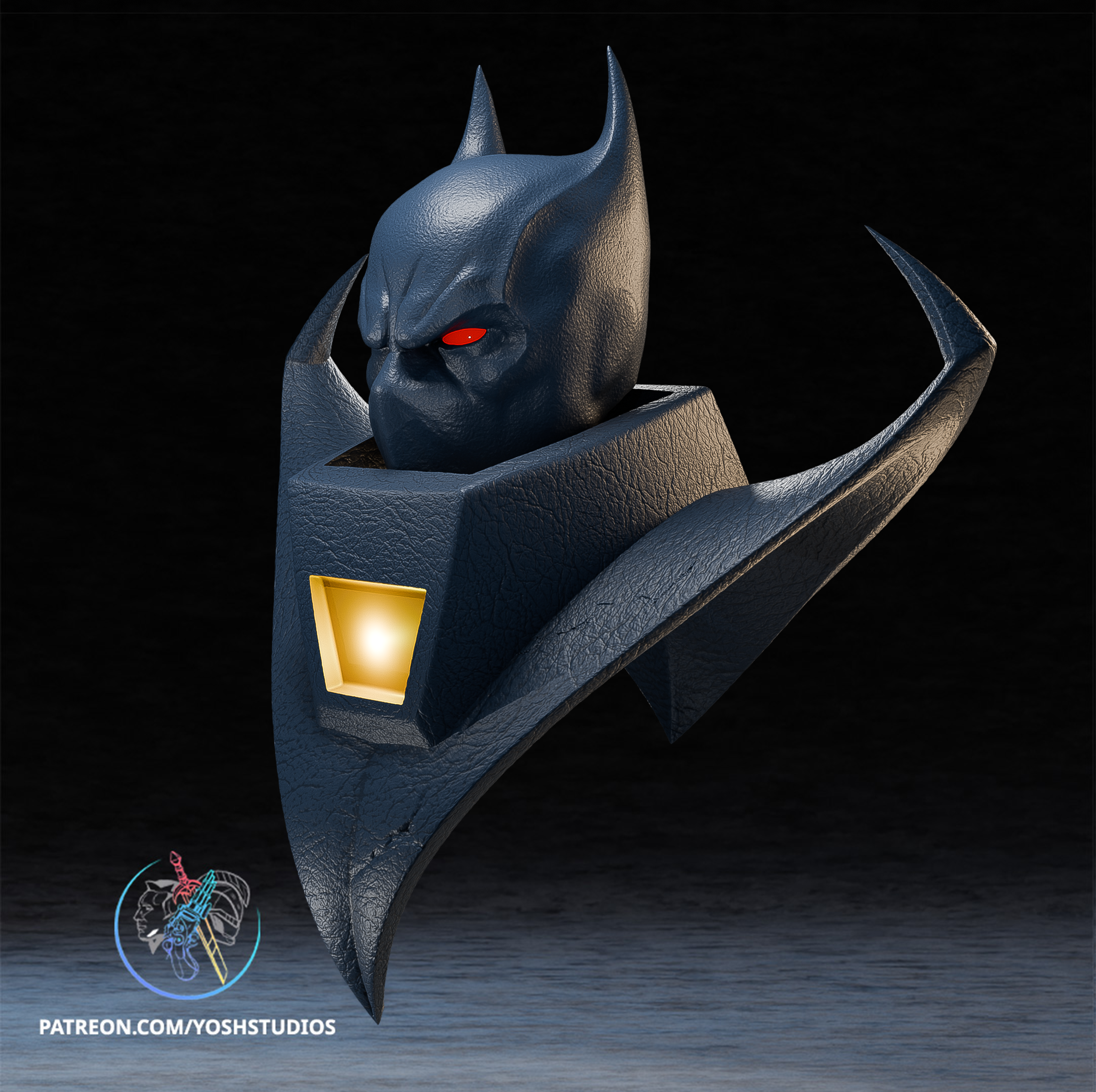Alternative view of Detective Knightfall Mask 3D Printer STL File
