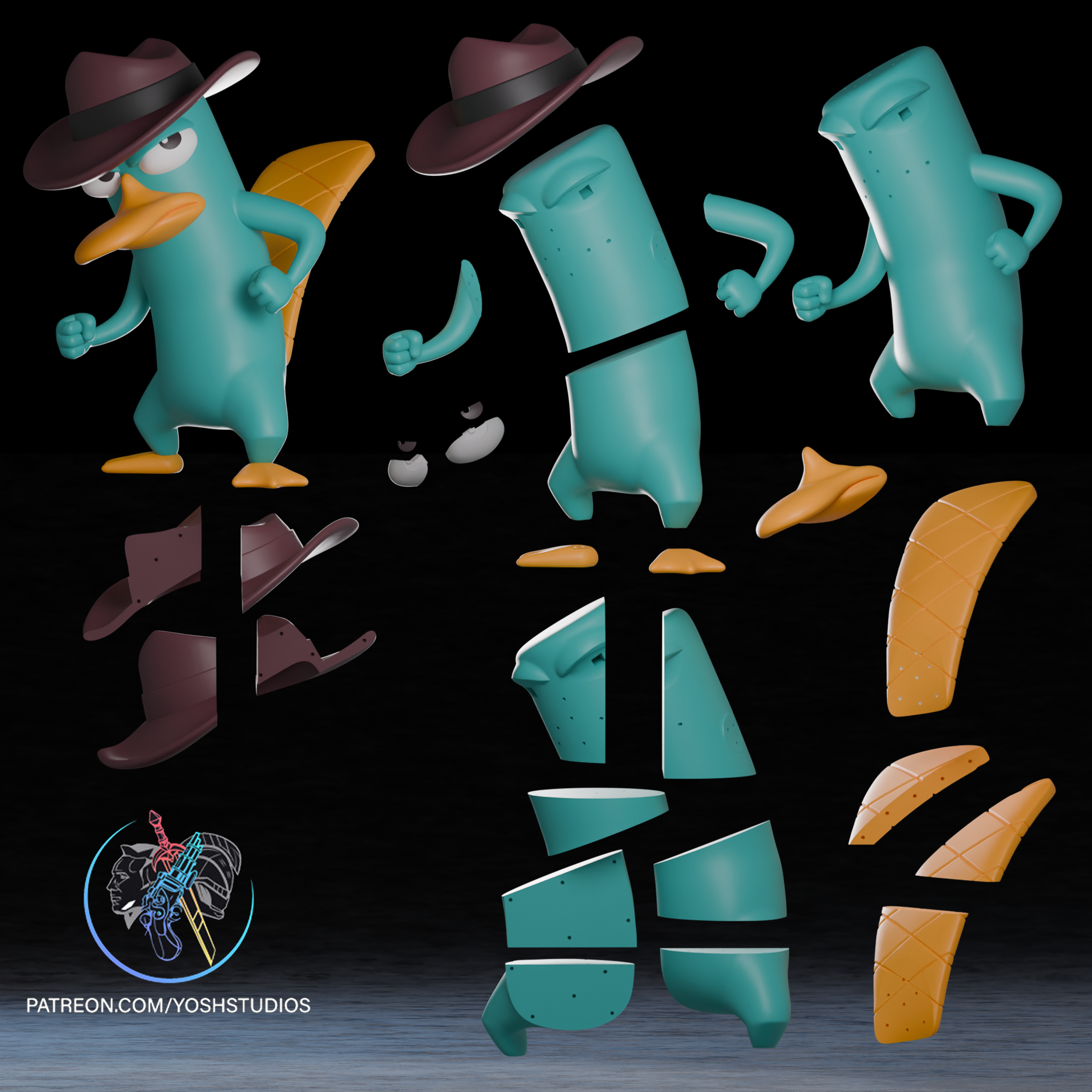 Life Size Fedora Duck 3D Printer STL File - Image 5