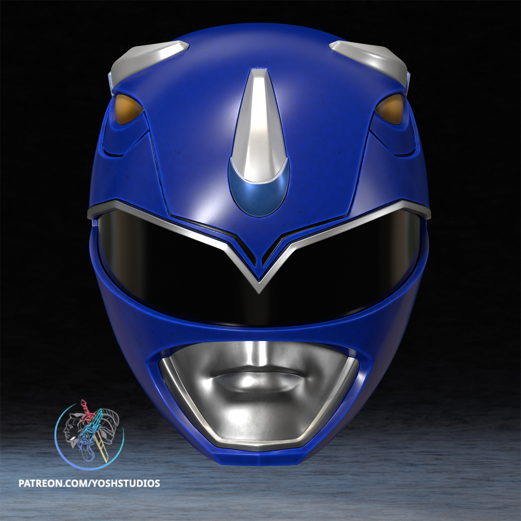 OG Blue Helmet 3D Printer STL File - Image 2