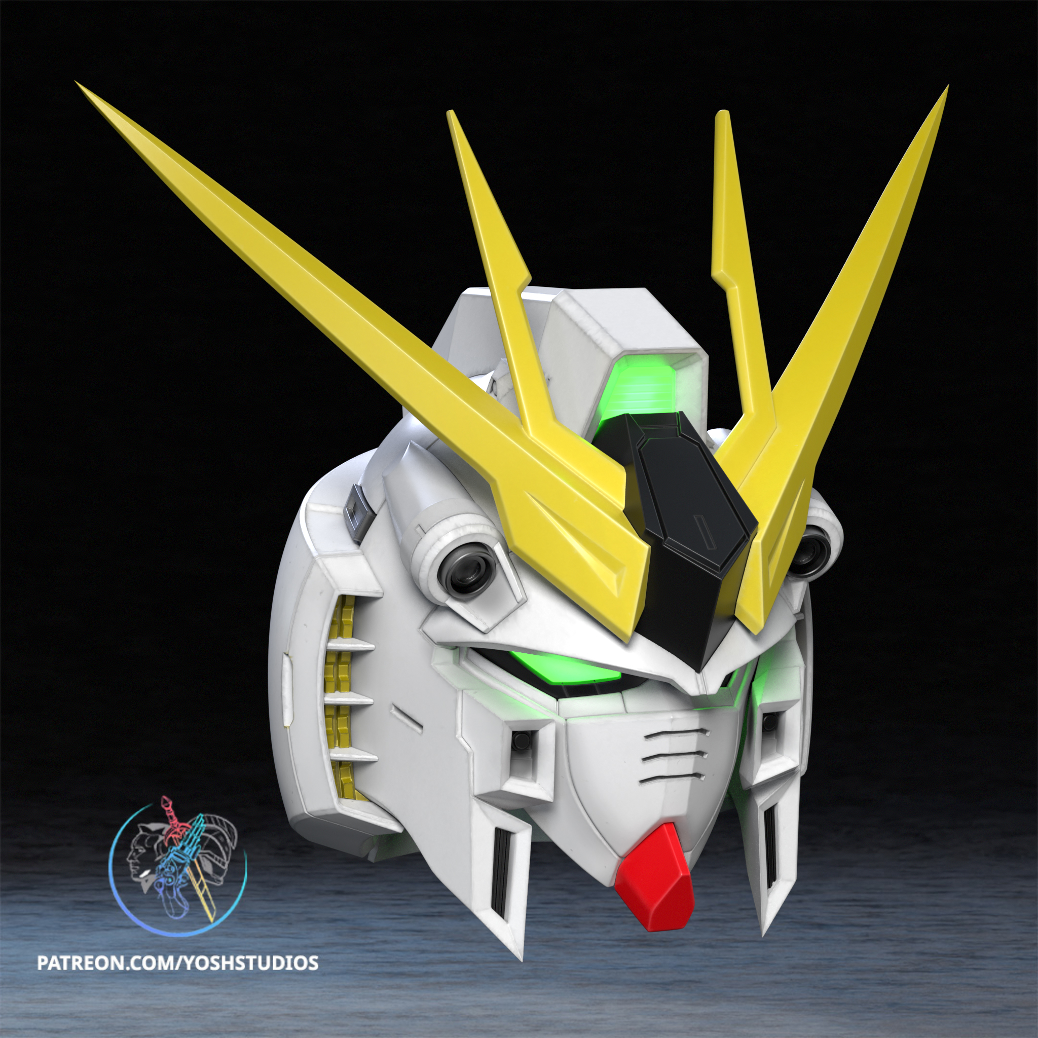 RX-93 NU Gundam Helmet 3D Printer STL File - Image 2