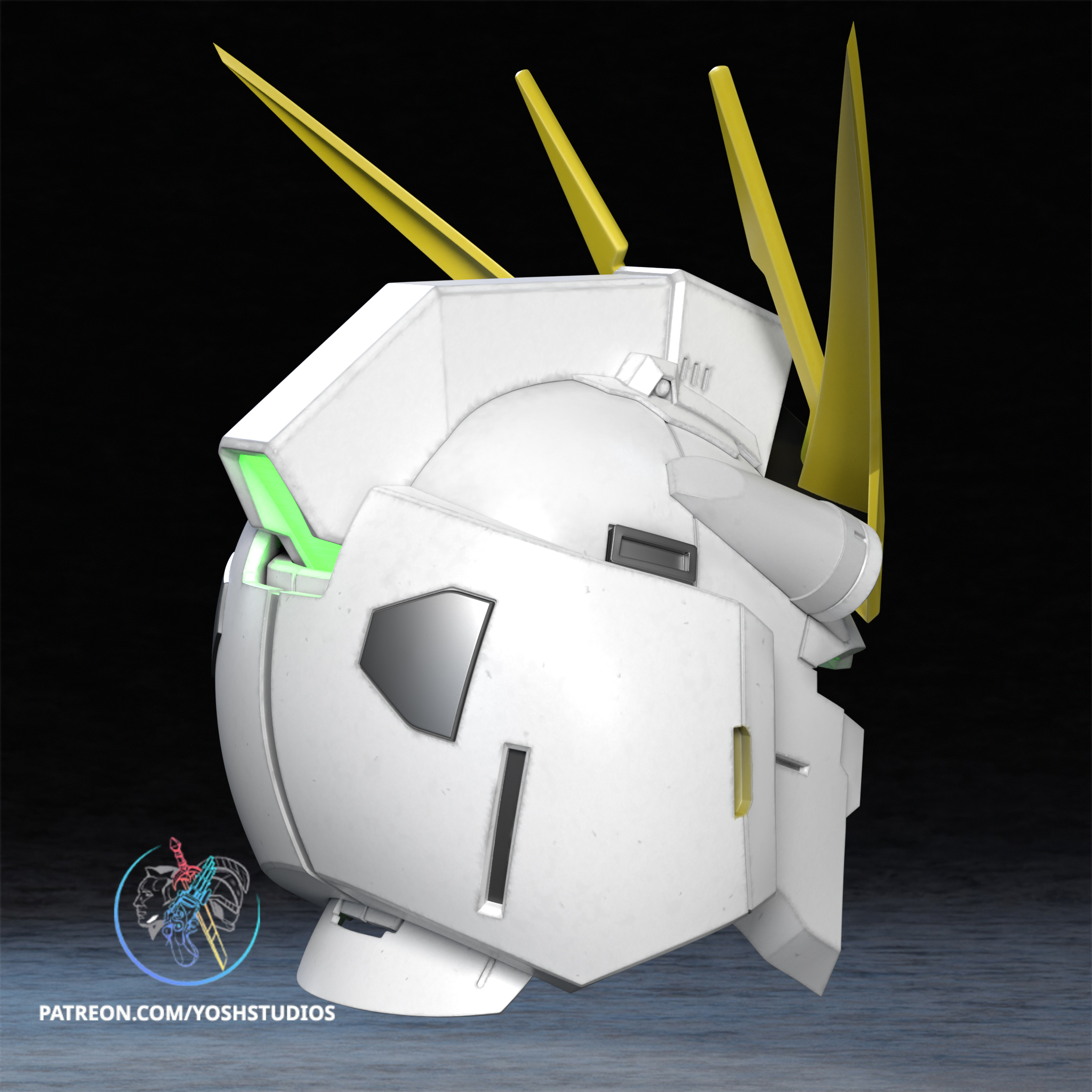 RX-93 NU Gundam Helmet 3D Printer STL File - Image 5
