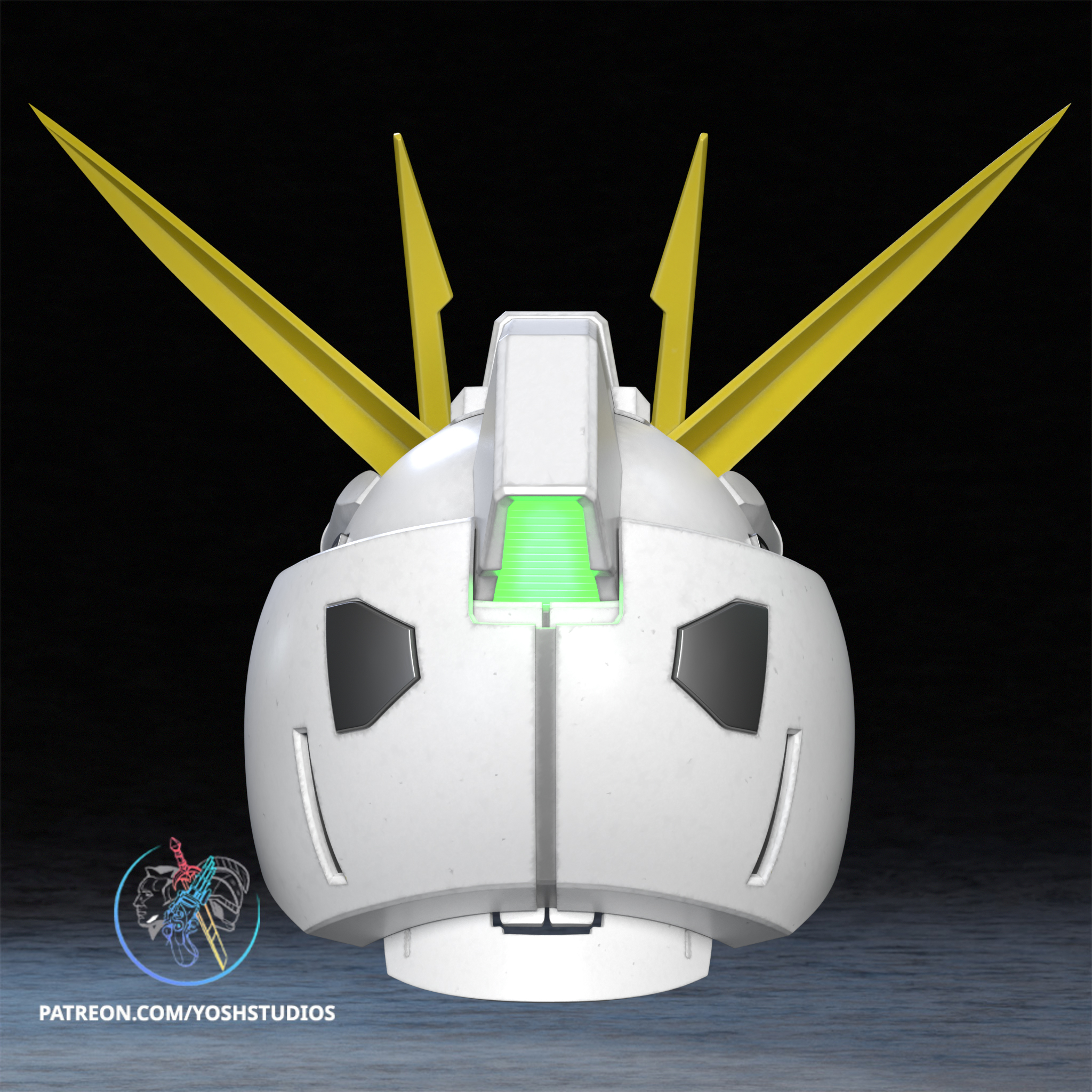 RX-93 NU Gundam Helmet 3D Printer STL File - Image 6