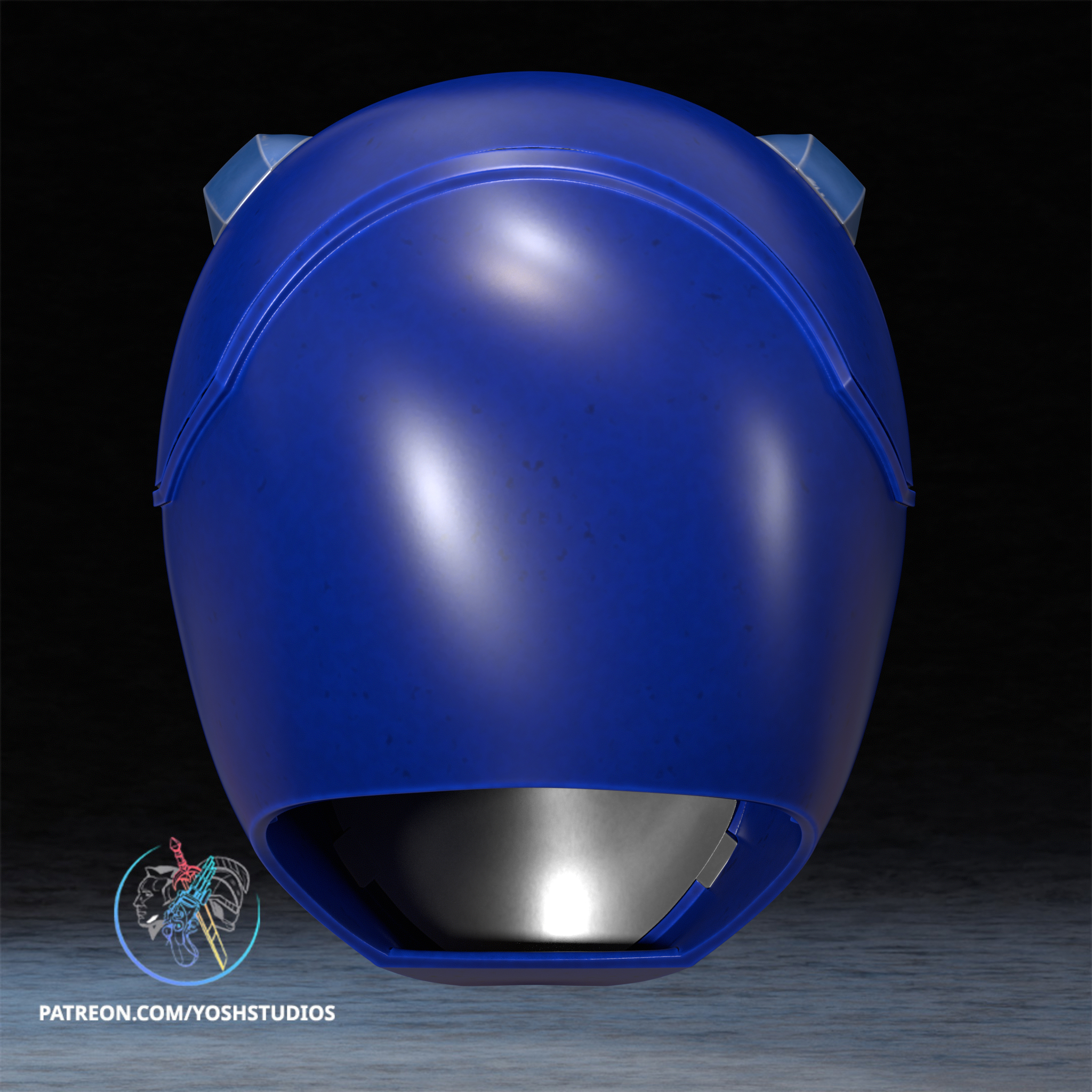 OG Blue Helmet 3D Printer STL File - Image 6