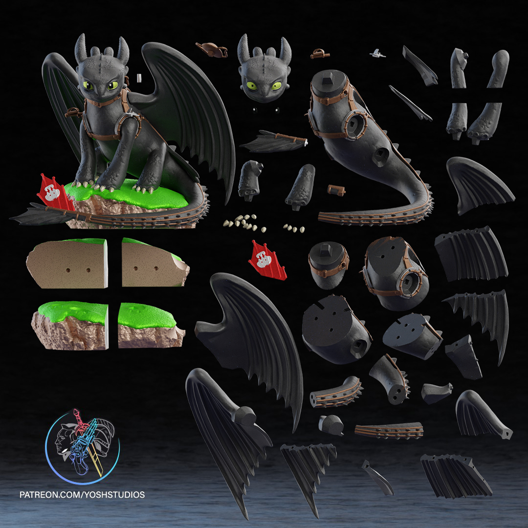 Life Size Toothless 3D Printer STL File - Image 6