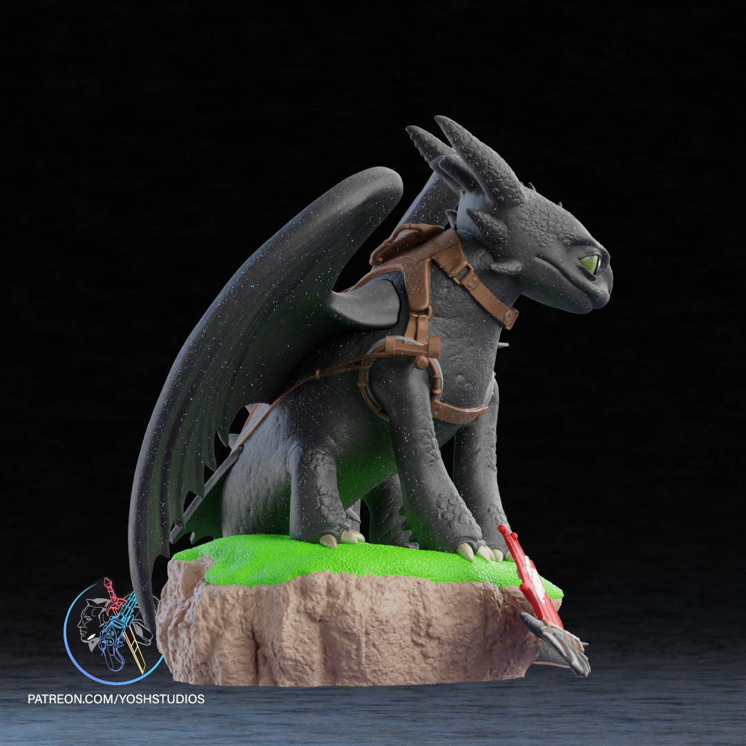 Life Size Toothless 3D Printer STL File - Image 4