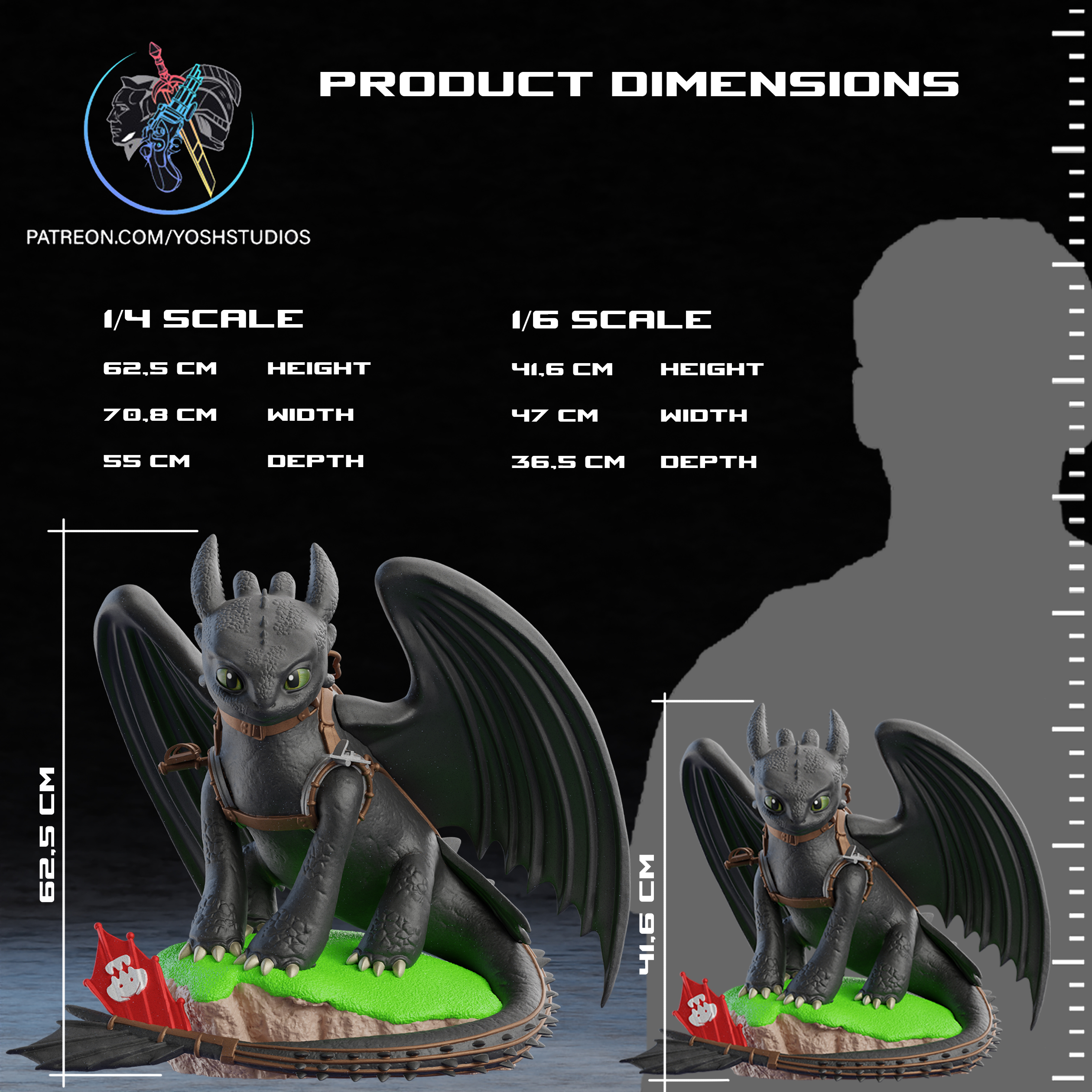 Life Size Toothless 3D Printer STL File - Image 2