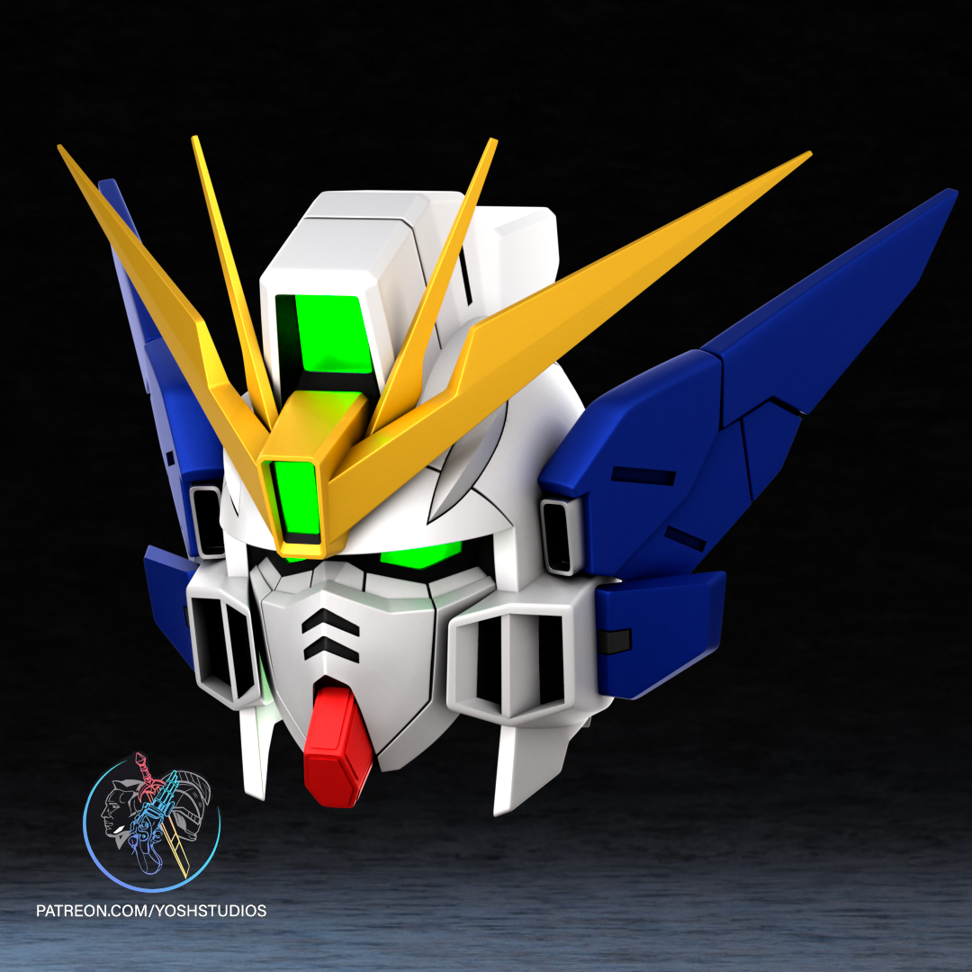 Wing Gundam Zero EW Helmet 3D Printer STL File - Image 2