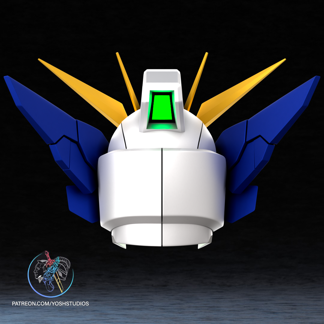 Wing Gundam Zero EW Helmet 3D Printer STL File - Image 4