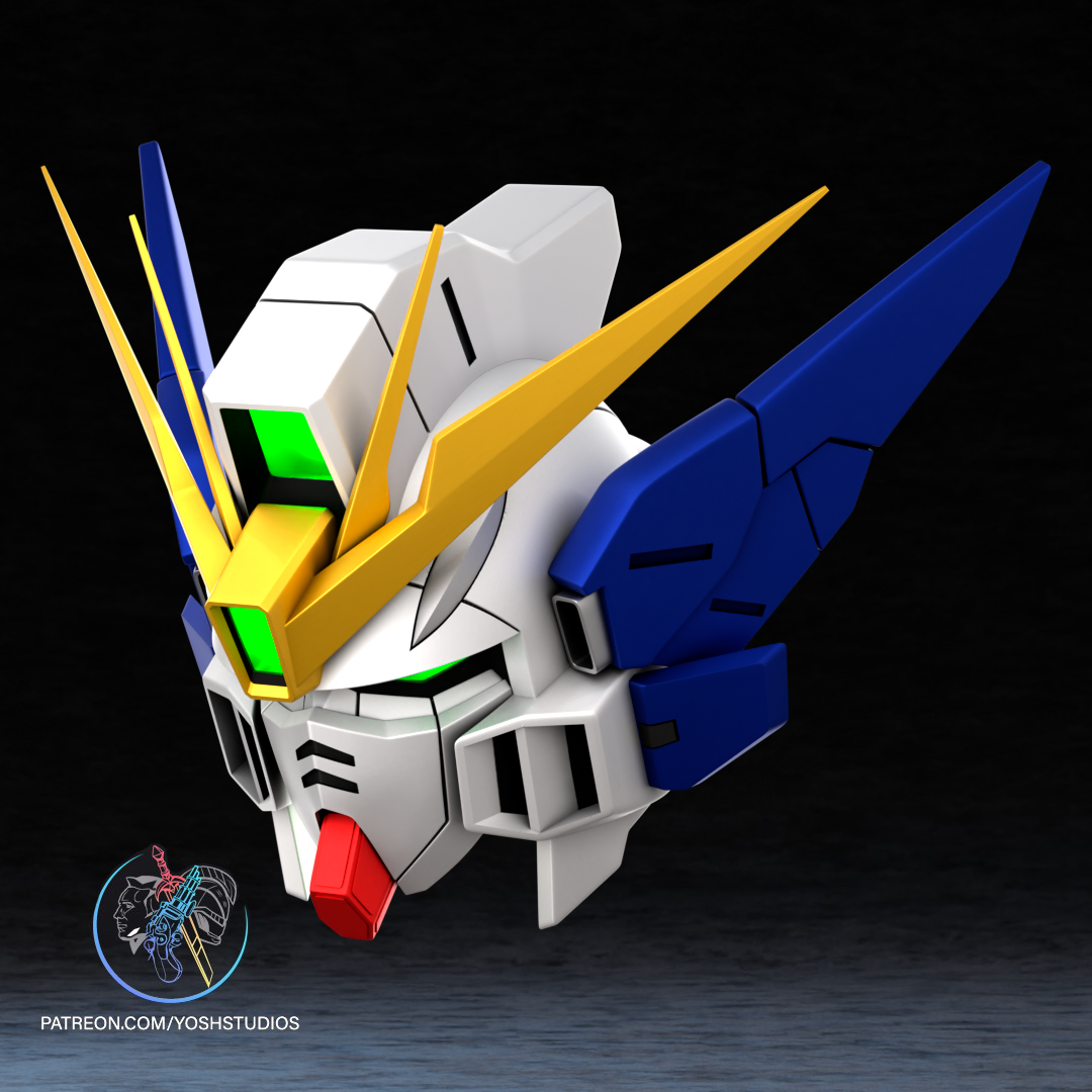 Wing Gundam Zero EW Helmet 3D Printer STL File - Image 5