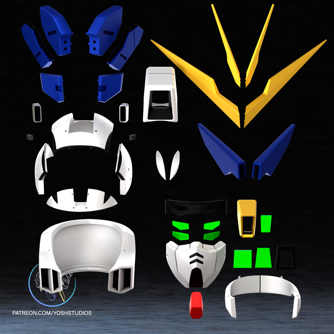 Wing Gundam Zero EW Helmet 3D Printer STL File - Image 6