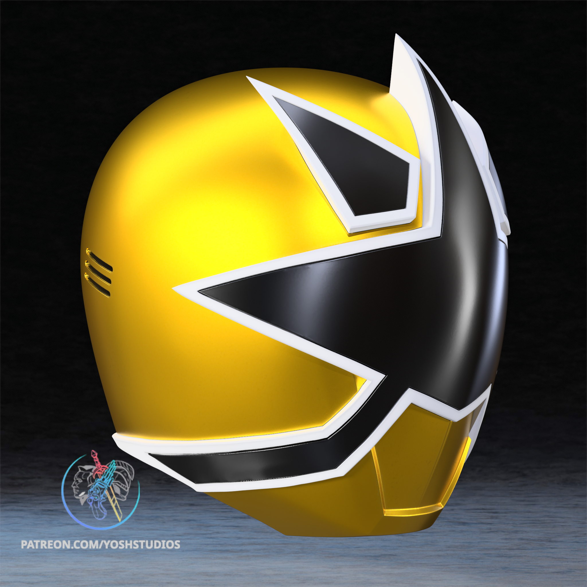 Gold Samurai Helmet 3D Printer STL File - Image 2