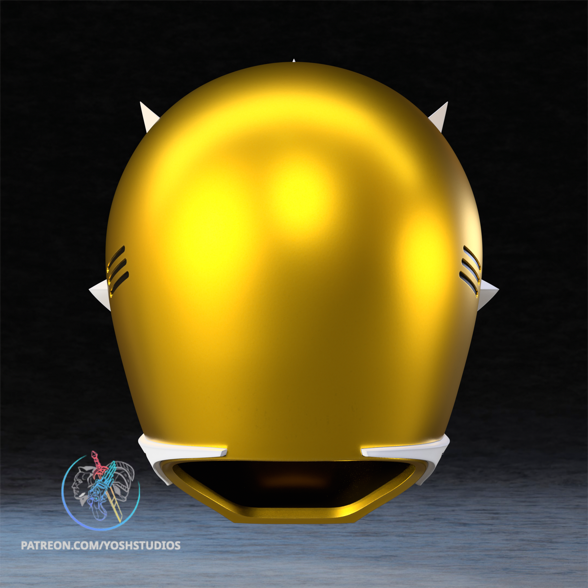 Gold Samurai Helmet 3D Printer STL File - Image 5