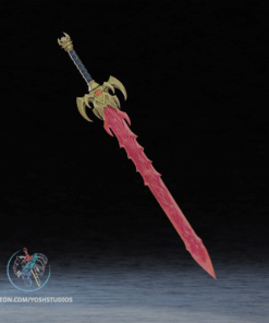 Alternative view of Blade Sword Marvel Rivals 3D Printer STL File