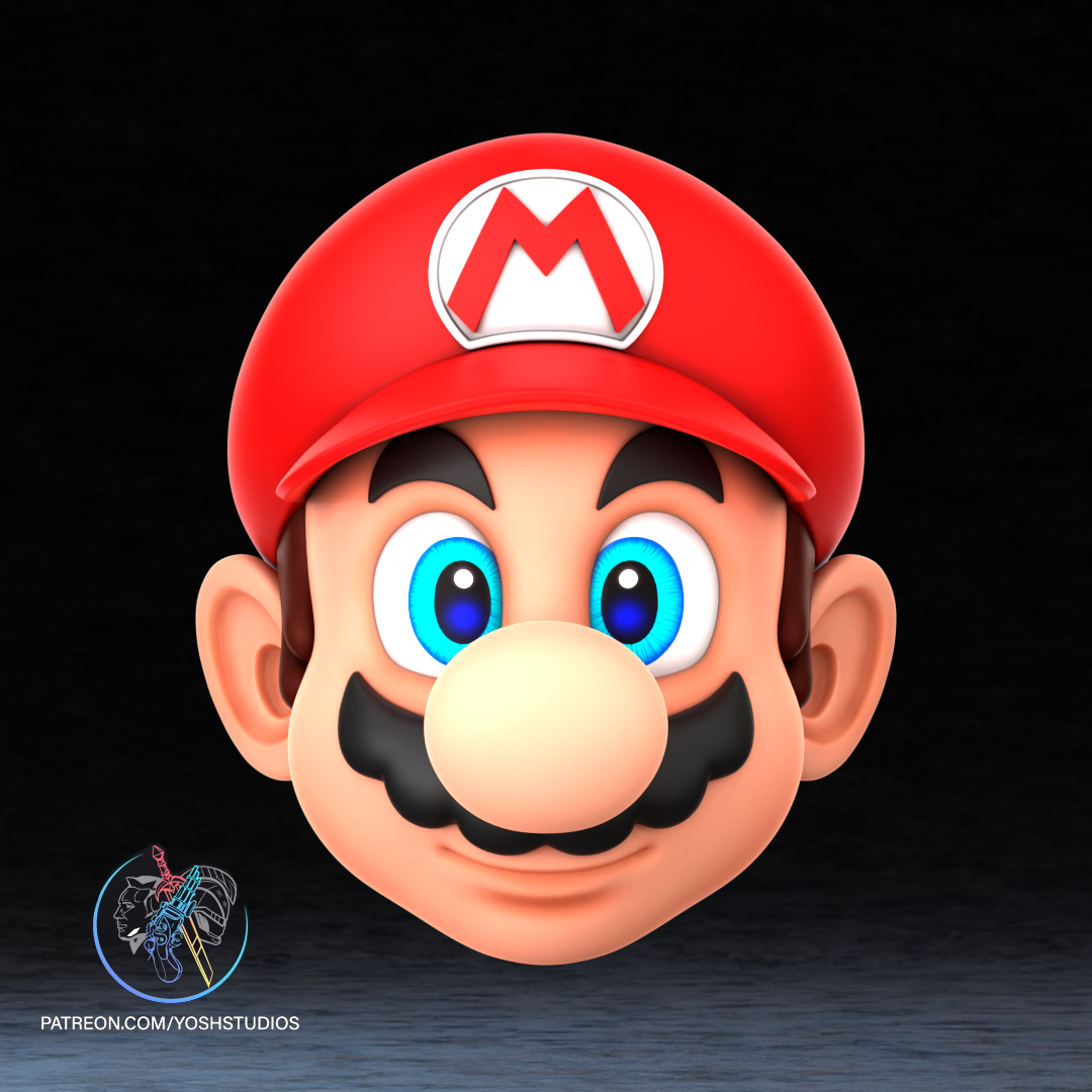 Italian Red Plumber Mask 3D Printer STL File