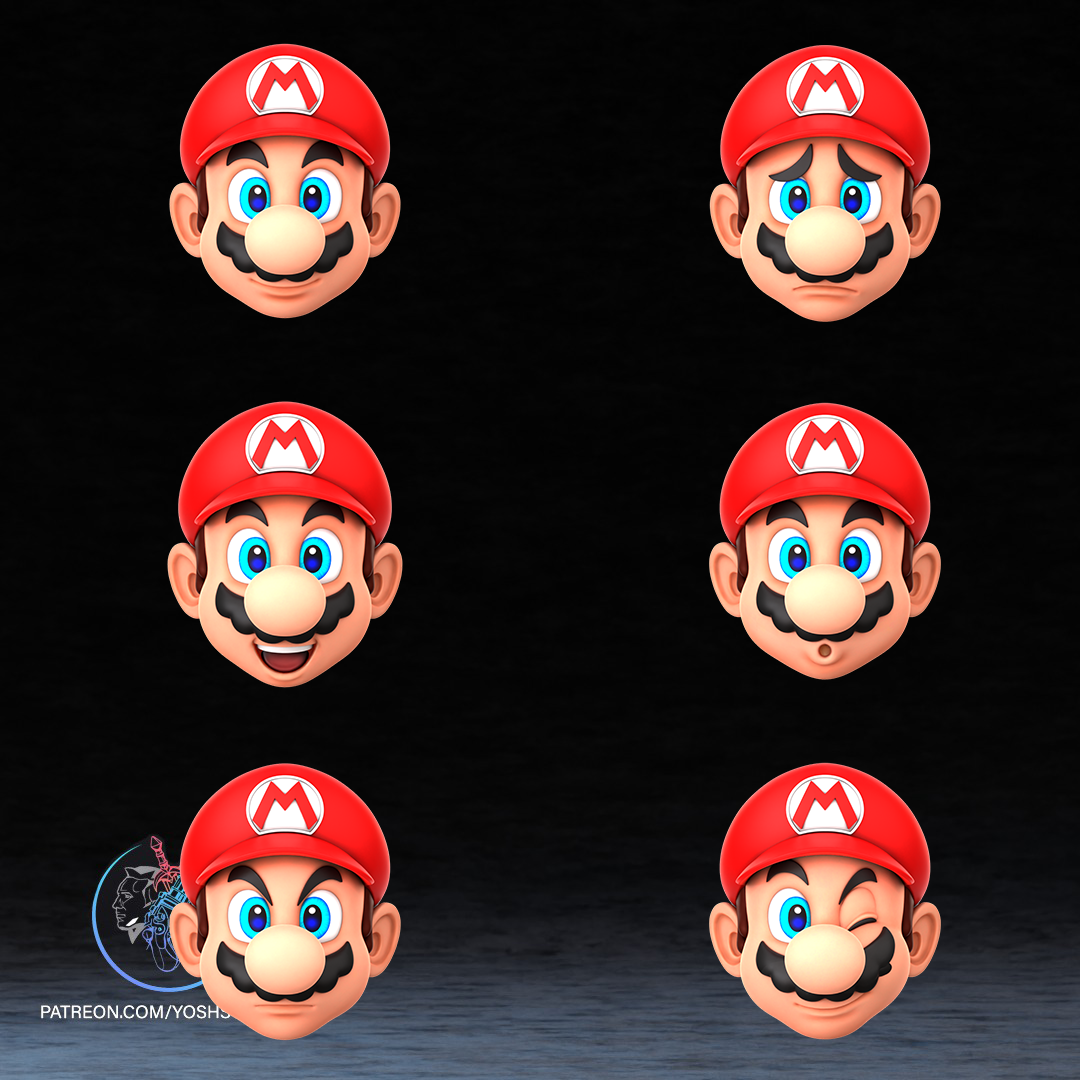 Italian Red Plumber Mask 3D Printer STL File - Image 2