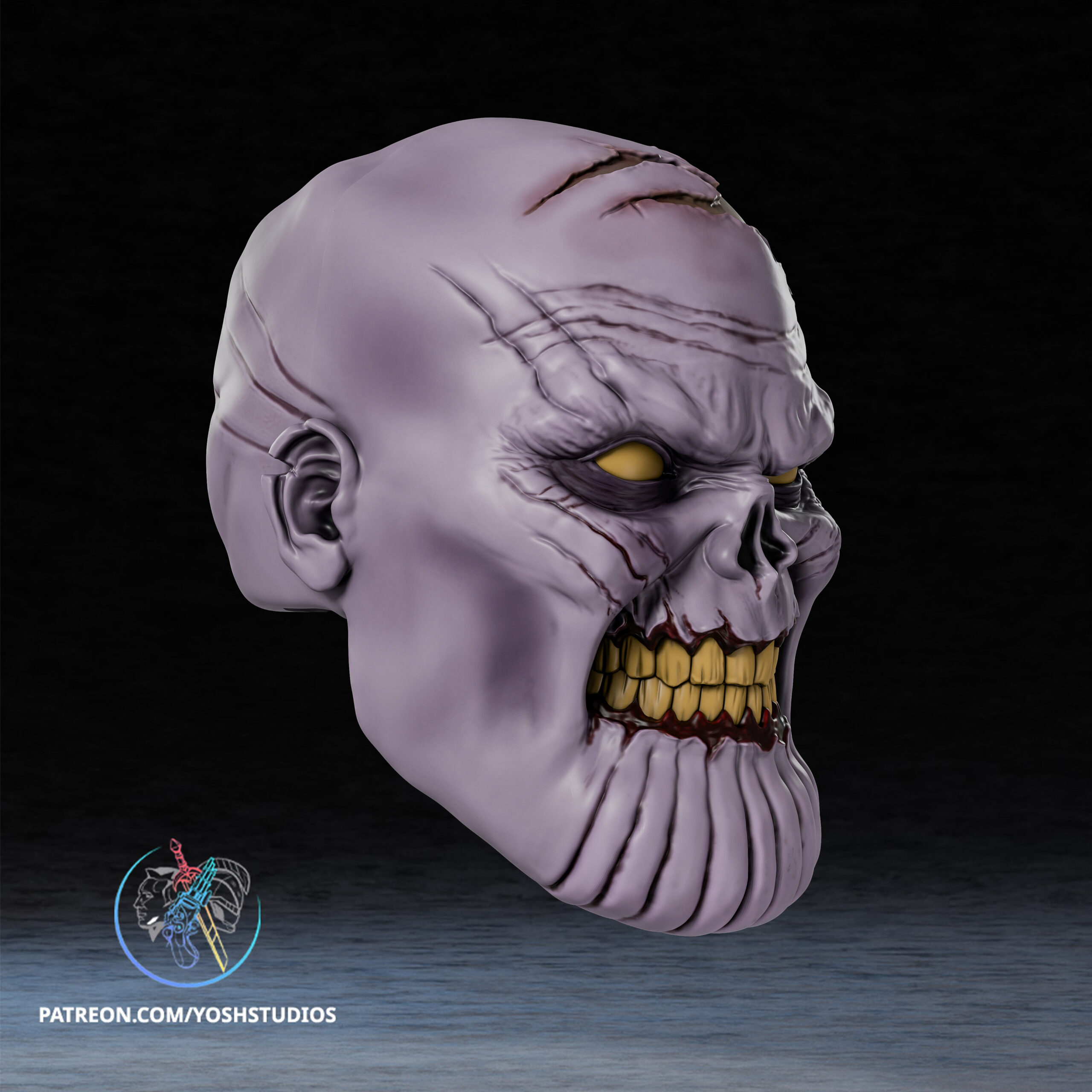 Zombie Thanos Mask 3D Printer File STL - Image 2
